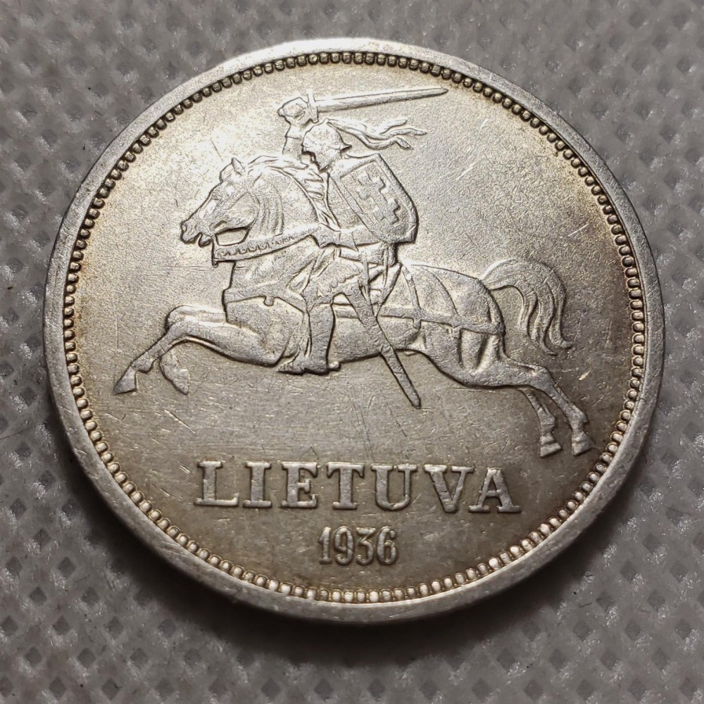 Lietuva 5 Litai 1936 Basanavičius